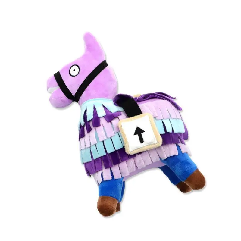 Фото Плюшевая игрушка Fortnite Llama, фиолетовая фигурка лошади, кукла-персонаж игры, коллекционная игрушка, подарок на день рождения для мальчиков, украшение для вечеринки №5