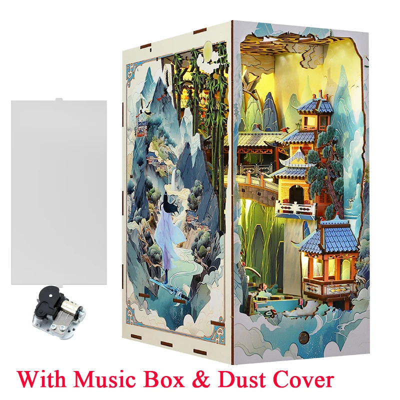 

Деревянный миниатюрный набор для сборки книжного уголка Penglai Wonderland