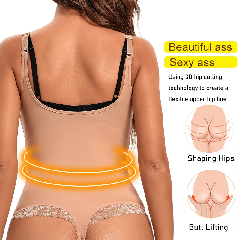 Bodysuit Shapewear Womens Full Body Shaper Tummy Control Slimming Sheath Butt Lifter Push Up Thigh Slimmer Shapers Corset Lace