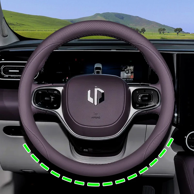 

Для Leapmotor C01 C11 B10 S01 T03 автомобильный кожаный чехол на руль автомобиля, нескользящая декоративная рамка, всесезонные аксессуары