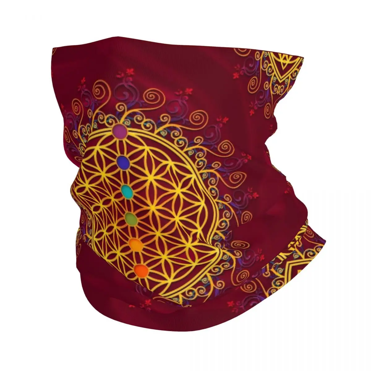 

Flower Of Life Bandana Neck Gaiter Chakras Spirituality Yoga Zen Mask Scarf Multi-use Face Mask Cycling for Men Women Adult
