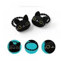 Hair Ring Black Cat Hair Ties Band 5Cm Plush Doll Toys Kawaii Cute Gifts for Boys Girls Ribbon Friends Decorate Childrens