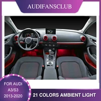 auto 21 colors for audi a3 s3 2013 2020 mmi contorl car dashboard panel led atmosphere lamp luminous strip ambient light decorat