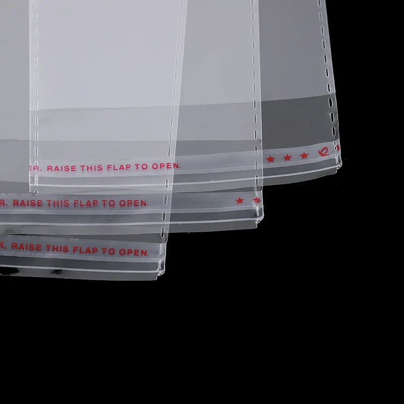 Прозрачные самозапечатывающиеся пластиковые пакеты из ОПП с отверстием для