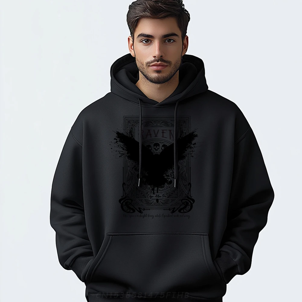 The Raven Edgar Allan Poe Fan Art S и Мужская одежда Ограниченное время Специальный мужской