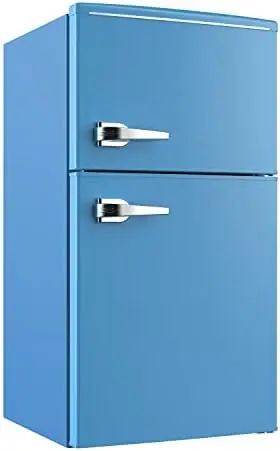 

Мини-холодильник с морозильной камерой 3 куб. Фут. Емкость в стиле ретро для дома, офиса или общежития, ручное размораживание и регулируемая температура, 3 C