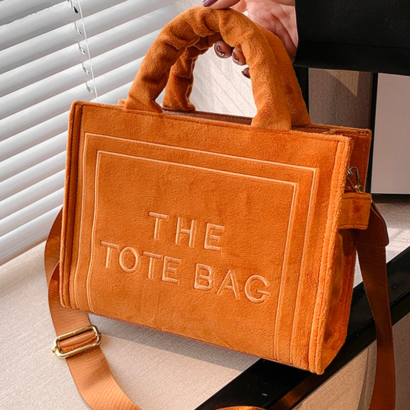 

2023 Velvet Tote Sac Luxury Designer Shoulder Crossbody Bags for Women Messenger Bag Simple Letter Ladies Hand Bags Shopping Bag