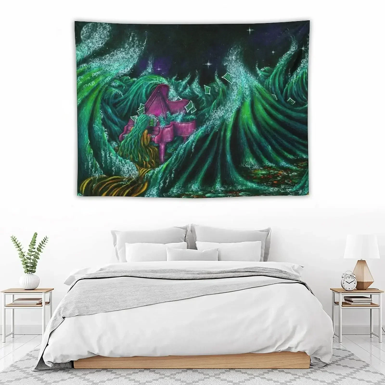 Гобелен Claire de Luna &amp the Grand Sea Piano декор комнаты милый гобелен для украшения гостиной