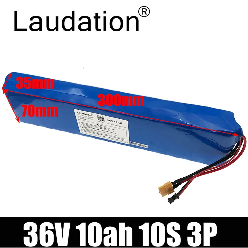 

Laudation 36V Battery 36V 10ah Electric Bicycle 18650 Battery Pack 10S3P High Power And Capacity Motorcycle Scooter With 15A BMS