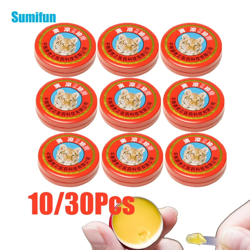 

10/30Pcs Mint Tiger Balm Cooling Oil Relieve Headache Dizziness Cold Mosquito Bites Itching Cream Prevent Motion Sickness Cream