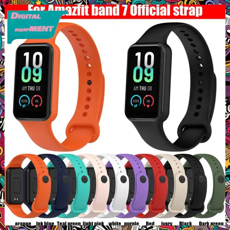 

Sports Wristband For Amazfit Band 7 Sport Watch Bracelet Waterproof Bracelet Portable Soft Strap Tpe Watch Strap Watchband
