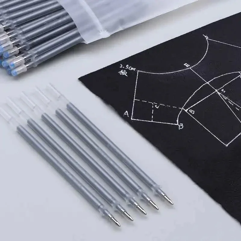 

50 шт./лот, серебряный стержень 1,0 мм, маркер для ткани, кожи, текстильный стержень, лоскутная маркировка, стираемая моющаяс...