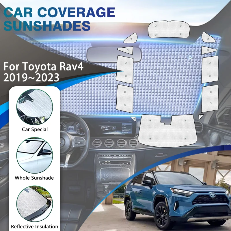 

Full Covers Sunshades For Toyota Rav4 Ravufō Suzuki Across XA50 AXAH52 2019~2023 Sunproof Visor Windshields Car Accessories 2022