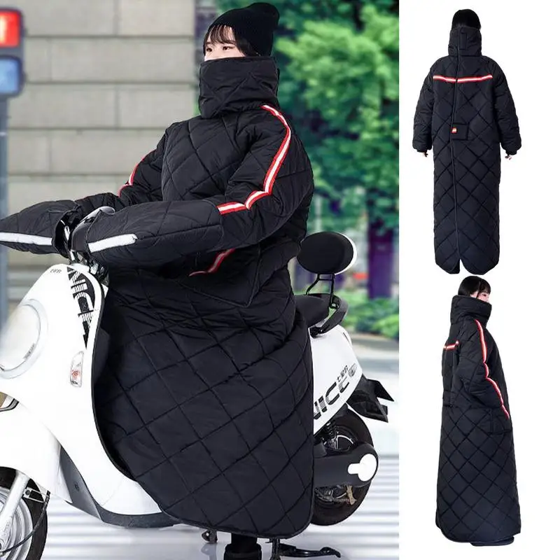

Winter Scooters Leg Cover Knee Blanket Warmer Windproof Thick Long Motobike Leg Lap Apron Quilt Motorcycle Windshield Quilts