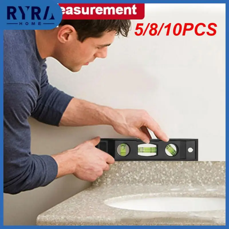 

5/8/10PCS Abs Shell Spirit Level Torpedo Flexible Machinery Leveller Magnetic Portable Horizontal Ruler Measure Tool Mini Pocket