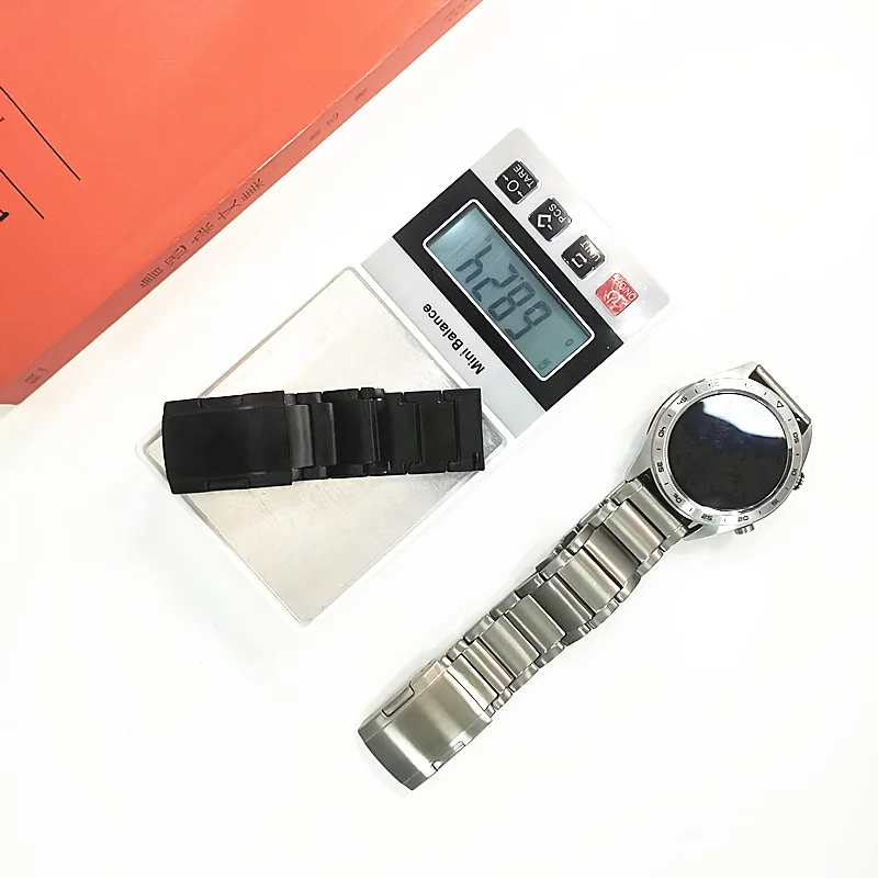 22mm applicable to Huawei gt2 watch strap intelligent three-bead titanium alloy watch strap titanium strap