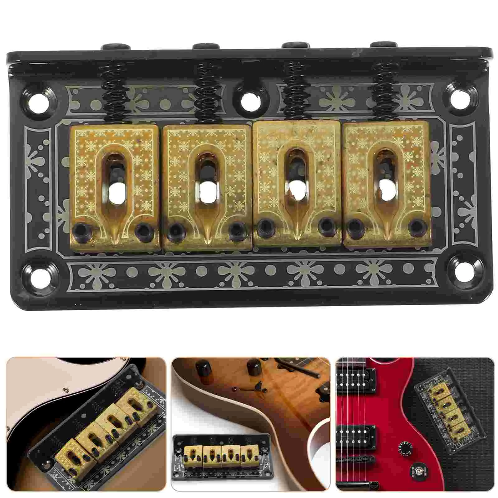 4-струнный винтажный бридж с фиксированным хвостовиком набор мостов винтами и