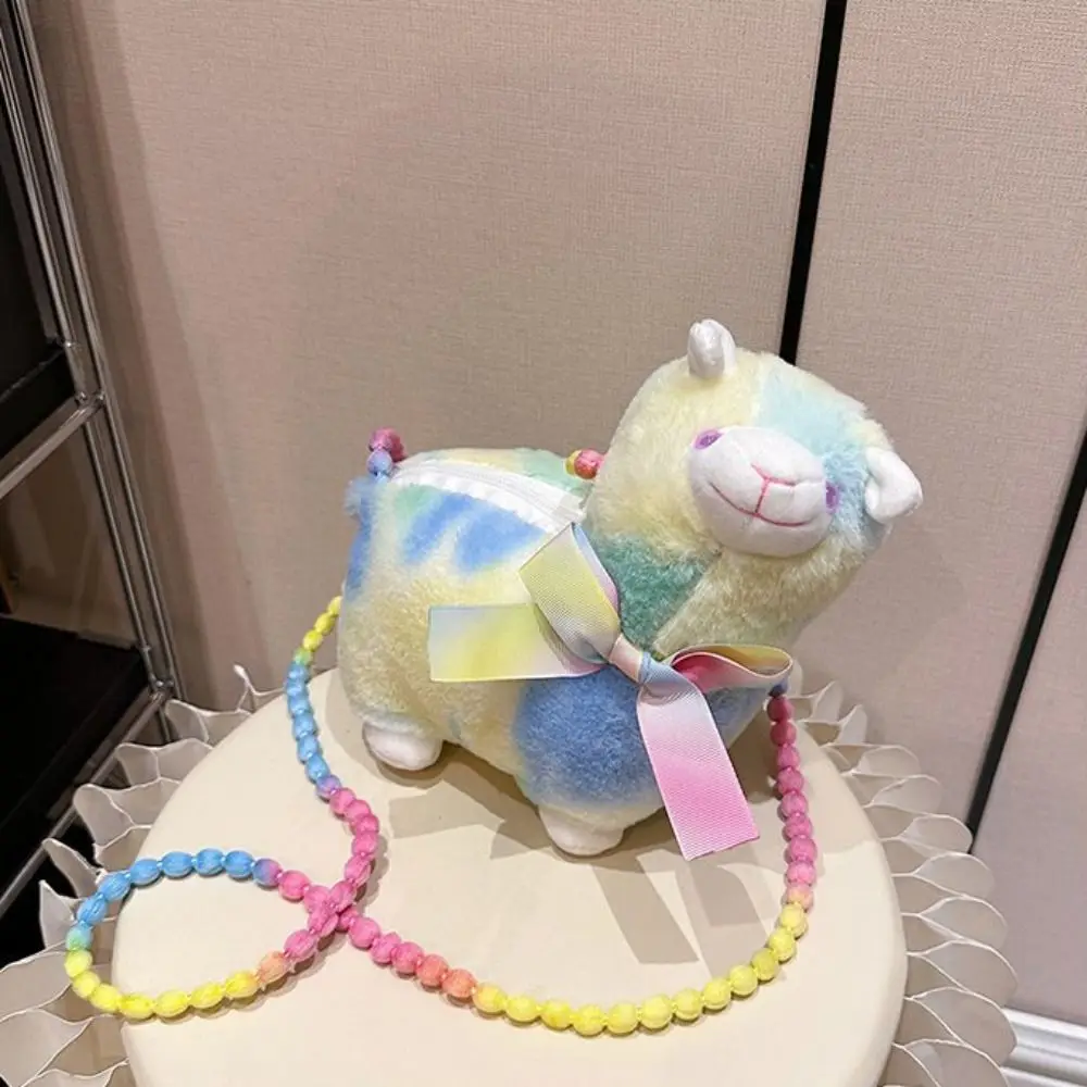 Kawaii бисер альпака сумка через плечо для телефона кукла плюшевая на косметичка