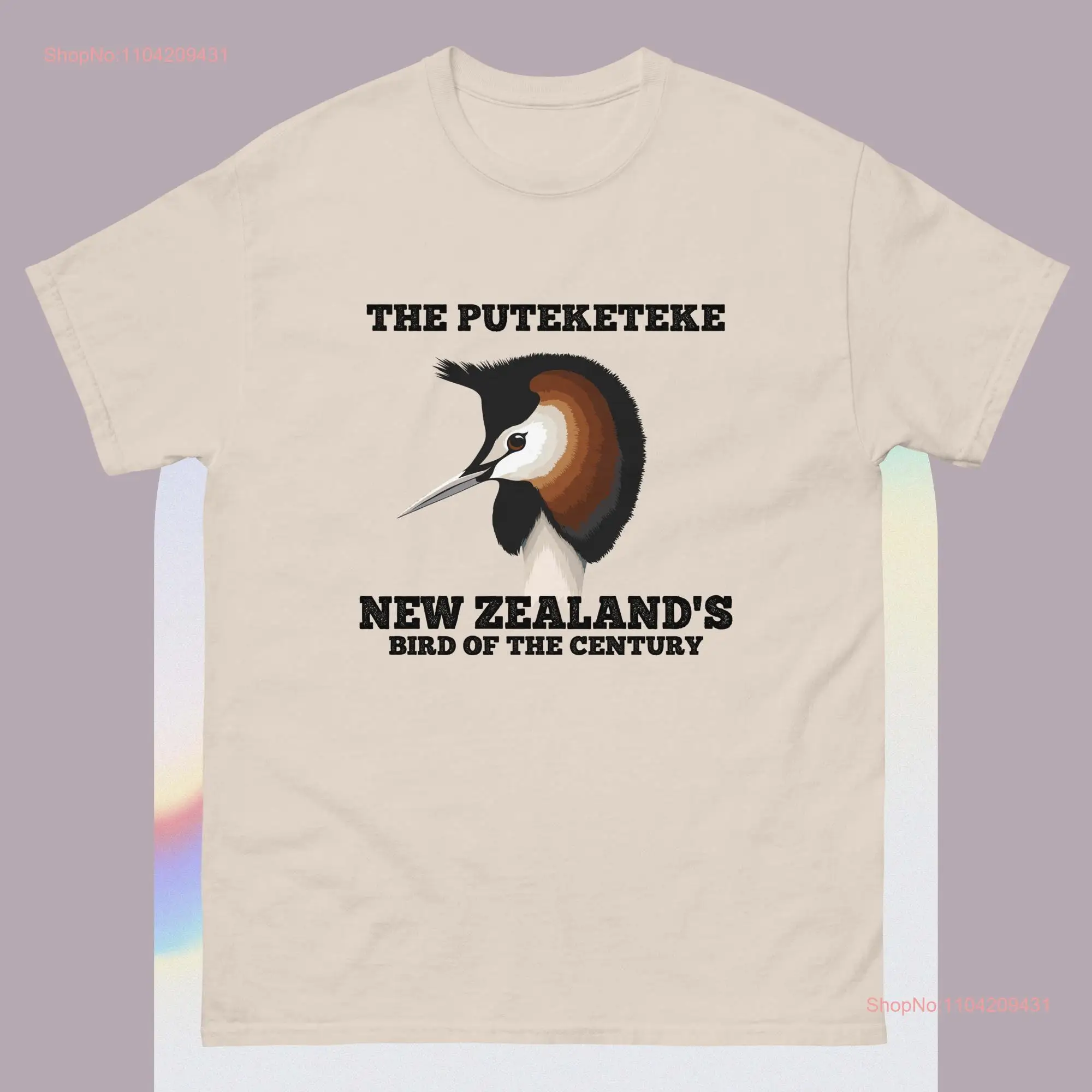 Funny Puteketeke New Zealand's Bird Of The Century Vintage T Shirt Classic long or short sleeves