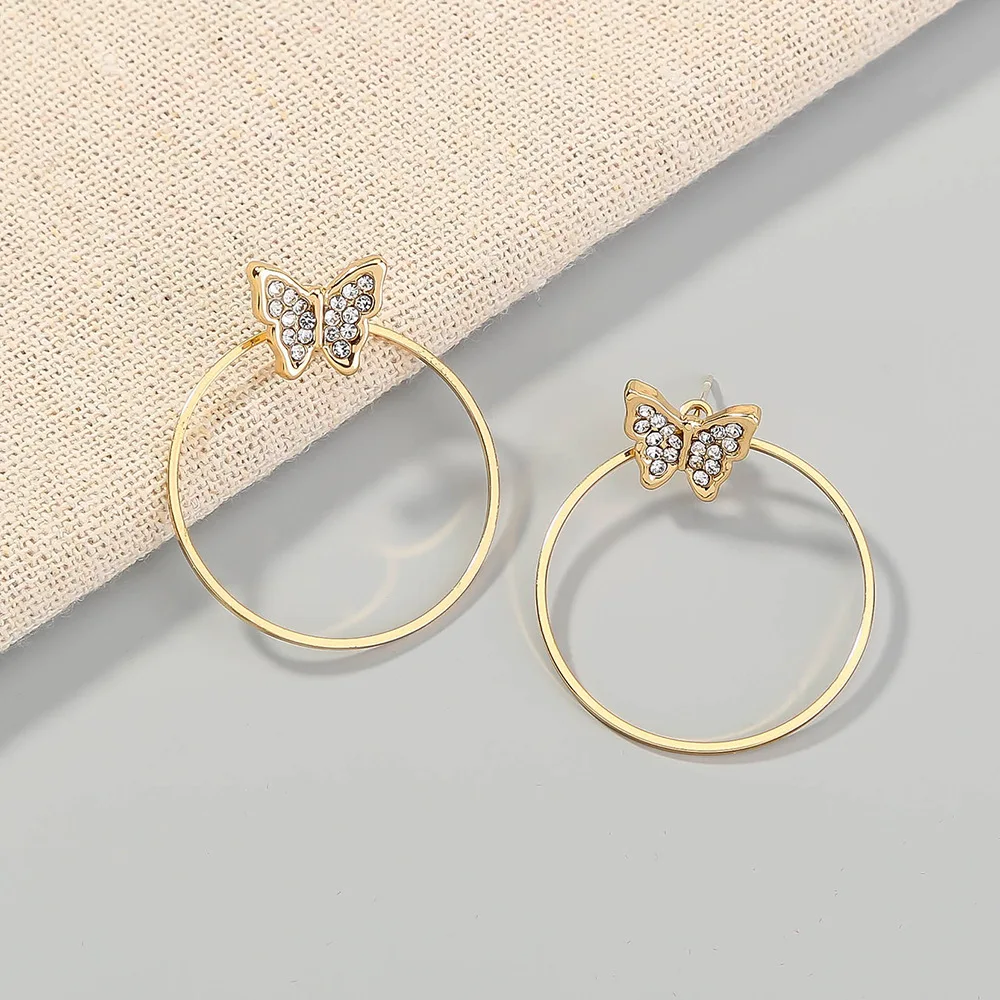 Оптовая продажа уникальные модные большие брендовые серьги-обручи в форме