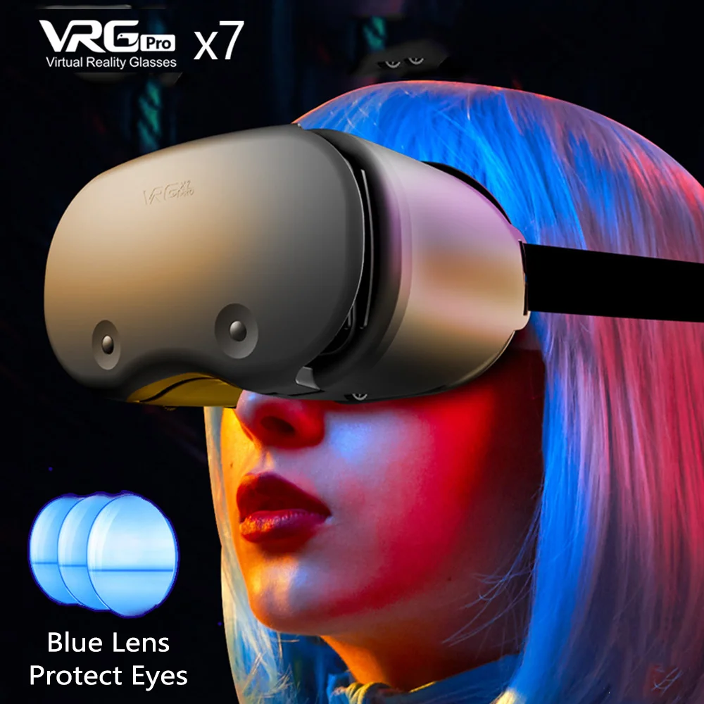 

3D Helmet Virtual Reality VR Glasses For 5 To 7 Inch Smartphones 3D Glasses Support 0-800 Myopia VR Headset For Mobile Phone Hot