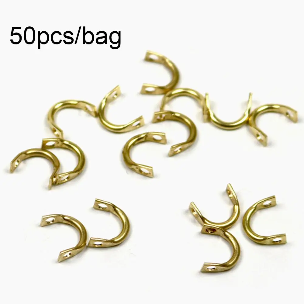 

50Pcs Durable Sliver/Gold Fishing Tackle Easy-Spin Clevises Spinner High Quality Easy Spin Brass DIY Fishing Lures Accessories