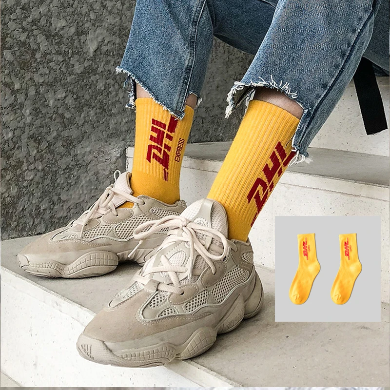 Носки мужские в стиле Харадзюку модные креативные с принтом уличная одежда