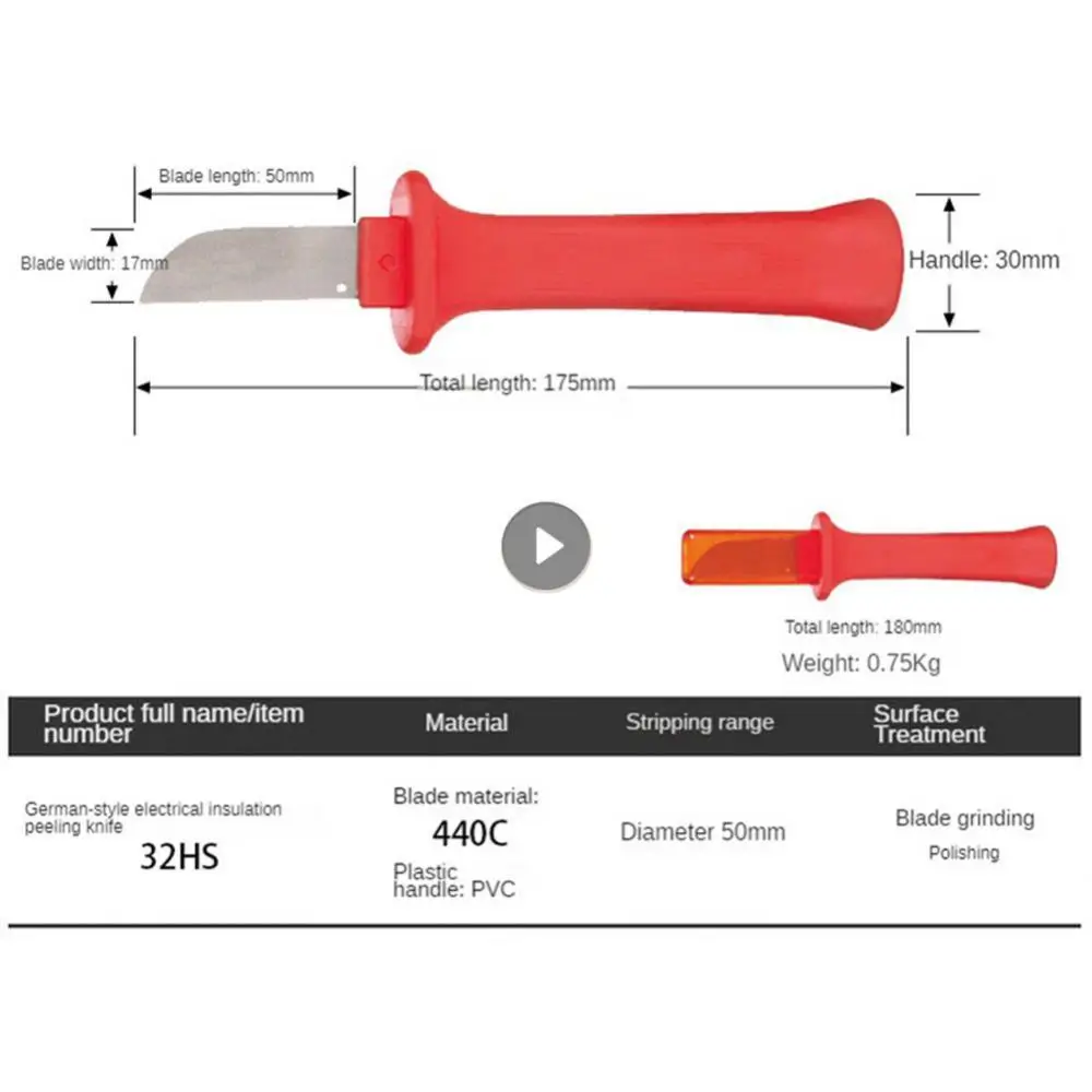 

Electrician Peeling Knife Ergonomic Design Sharp Blades Good Toughness Overall Heat Treatment And Durability Knife Wire Stripper