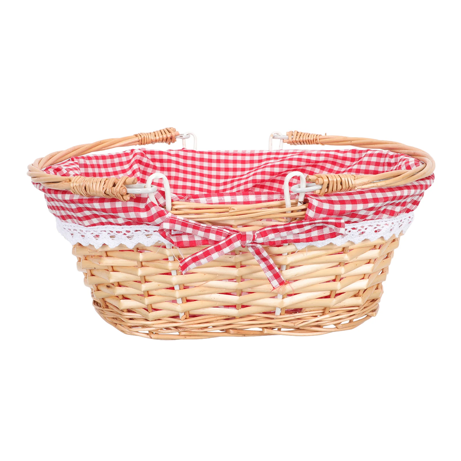 

Storage Basket Rural Basket Woven Storage Organizer Desktop Fruit Basket for Home Desktop Picnic Outdoor