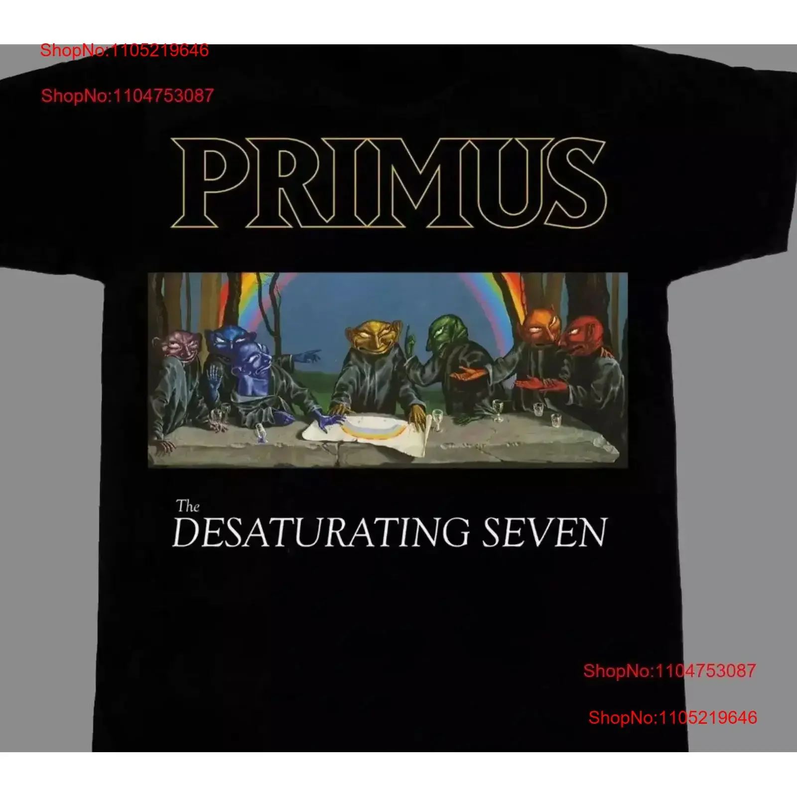 Фото Футболка Primus The Desaturating Seven, хлопковая, все размеры, винтажный стираный мягкий топ для повседневной носки, удобный, универсальный для дома №1