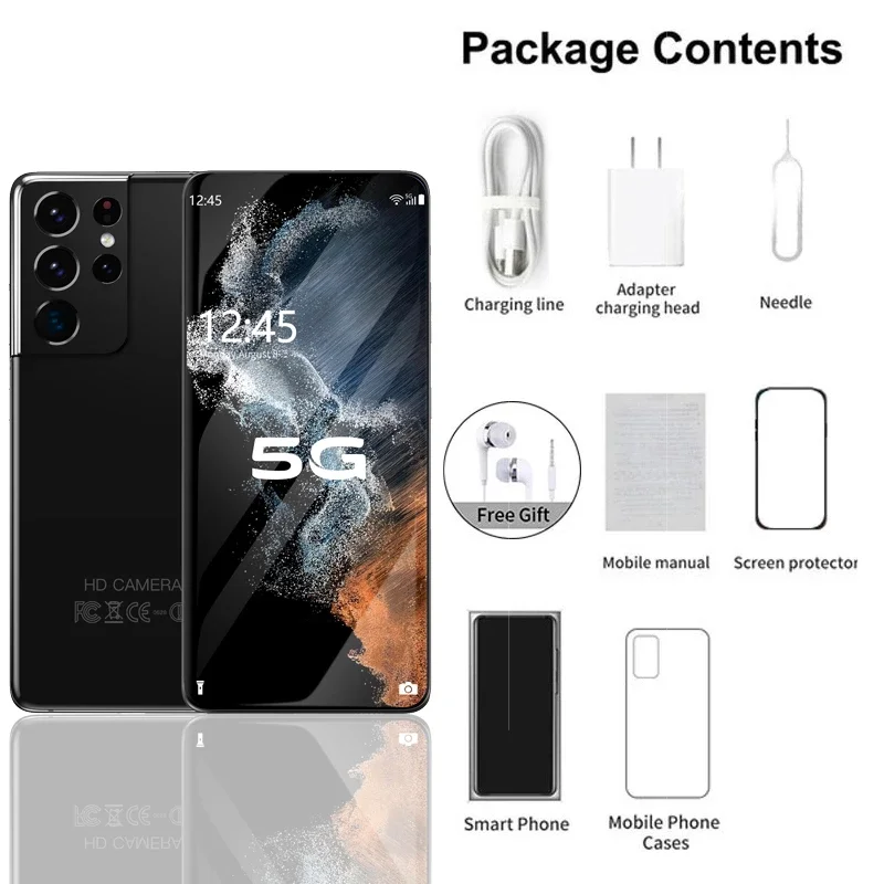 global version galay s22 ultra andriod smartphone 6 7 inch 16g 512gb celular 5g dual sim phone 6800mah unlocked mobile phones free global shipping