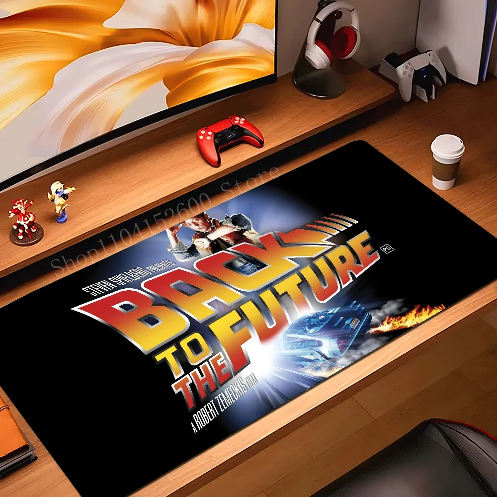 Movies Back To The Future Mousepad Mouse Mat Desk With Pad Gaming Accessories Prime XXL Keyboard |
