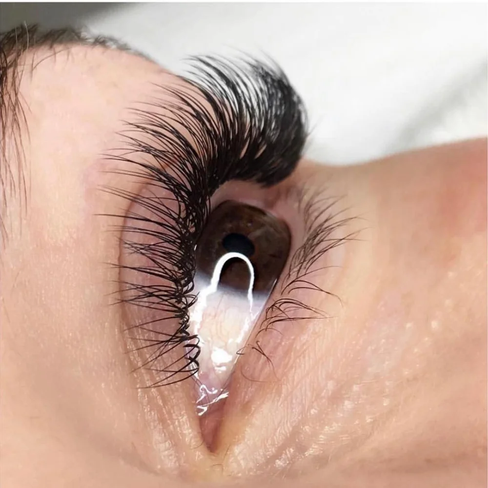 SKONHED 16-рядная ручная работа толщина 0 07 C/DCurl натуральные длинные волосы из