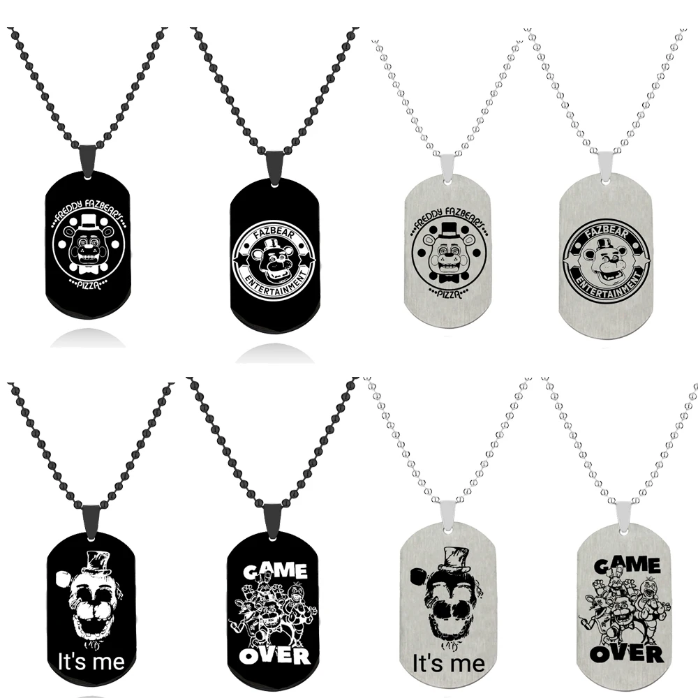 Ожерелье с подвеской в виде персонажей аниме кукла Бонни из нержавеющей стали