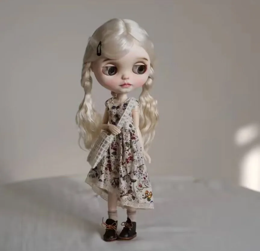 Комплект одежды Landoudou/Blythe из 3 предметов платье с цветочной вышивкой/сумка через