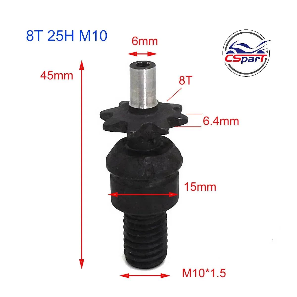 

6 7 8 зубьев 6T 7T 8T передняя звездочка 47CC 49CC мини-мото карманный грязевой питбайк ATV 25H T8F 10 мм резьба