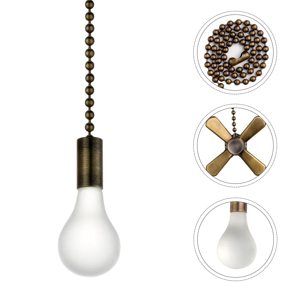 

Chain Fan Ceiling Lampextender Switch Pulling Metal Connector Pendant Pulls Extensionbeaded Vintage