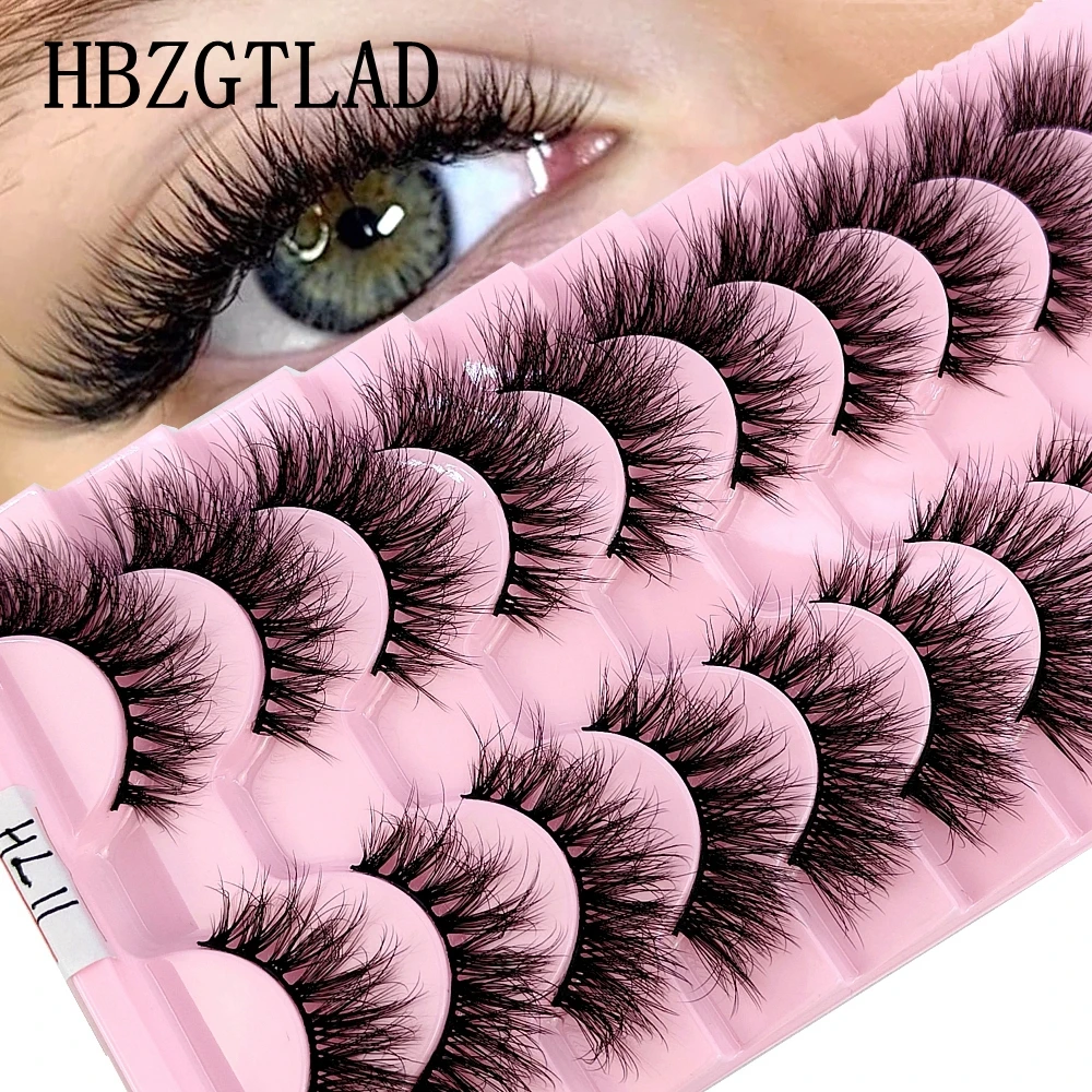 

New 10 pairs natural long 3d mink false eyelashes wispy fake lashes makeup kit mink lashes extension eye lashes thick eyelashes