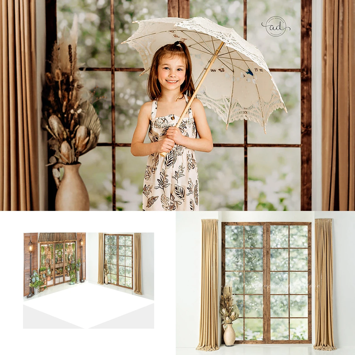 

Фотофоны с изображением теплой комнаты деревянного дома окна Детская фотография реквизит для взрослых и детей Декорации для весенней детской фотосъемки
