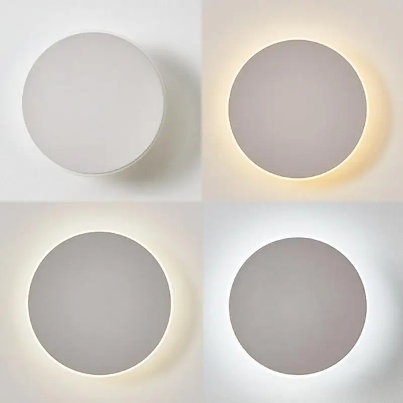

LED Nordic Round Wall Light Outdoor Waterproof Porch Lamp Entry Corridor Aisle Wall LED Lighting Sensor Light
