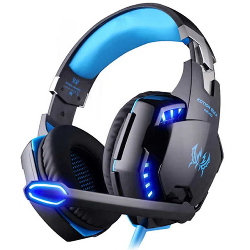 Kotion EACH G2000 Computer Stereo Gaming Headset Best Casque Deep Bass Game Headphones with Mic LED Light for PC Gamer