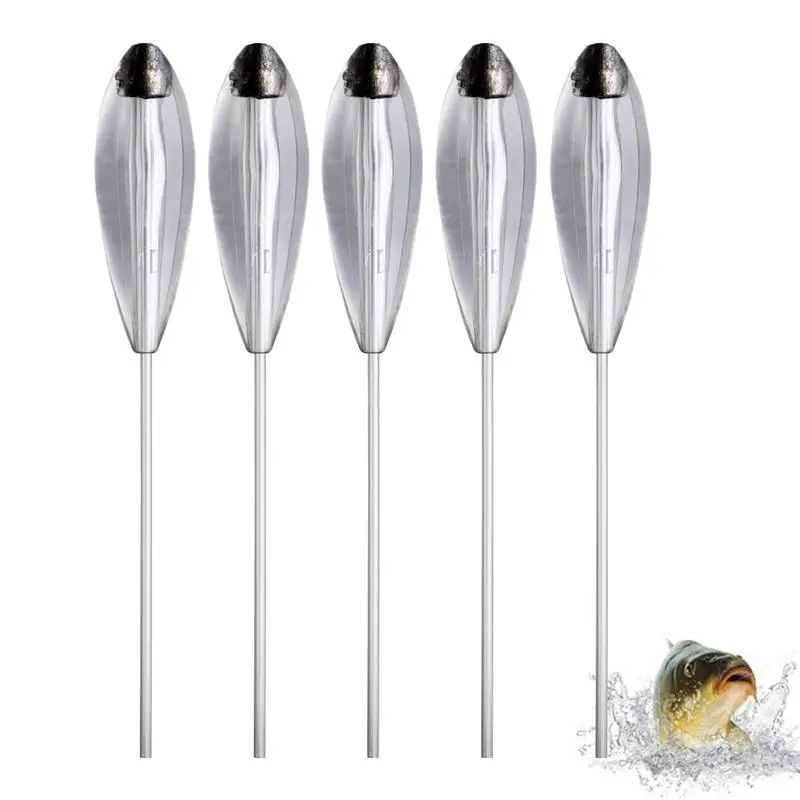 Плавающие поплавки для рыбалки 5 шт. высокопрозрачные свинцовые Утяжеленные