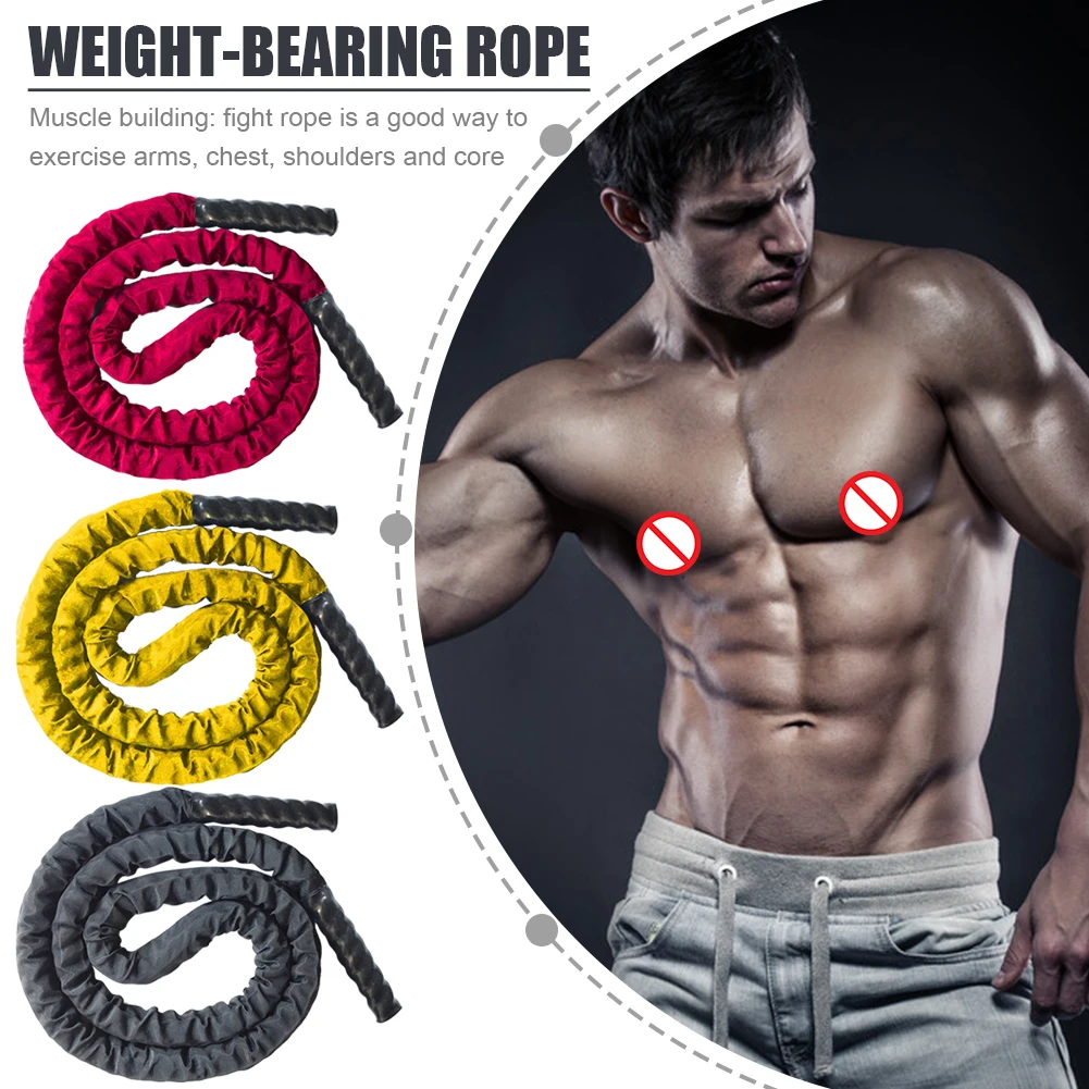 

Skipping Rope Weighted Thick Rope Safety Working-out Ornaments Building Muscle Easy Fitness for MMA Boxing Workout