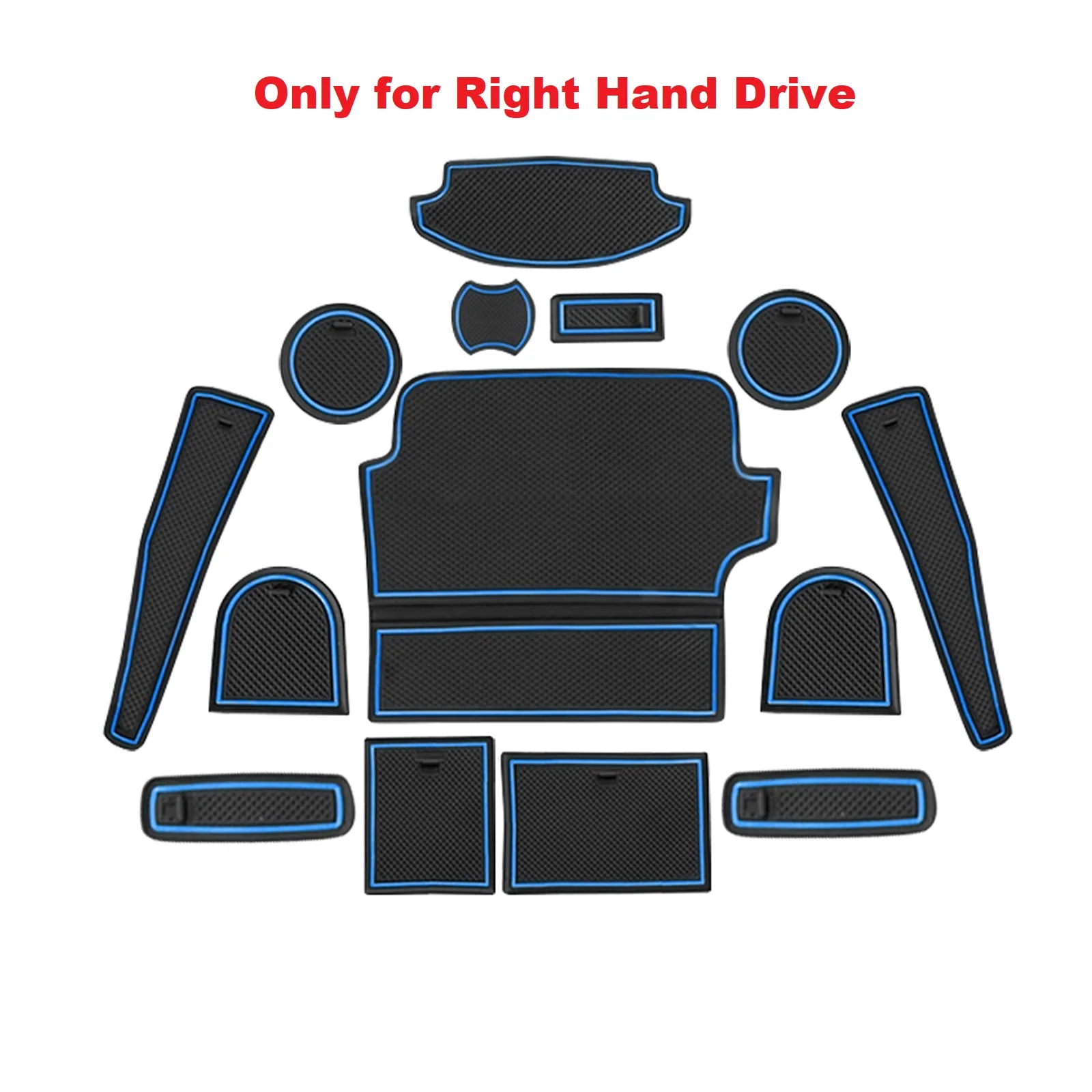 

LFOTPP Автомобильная дверь паз коврик для Ford Fiesta MK8 2017-2024 противоскользящие резиновые ворота слот Pad Авто интерьер Fiesta MK8 аксессуары 2023