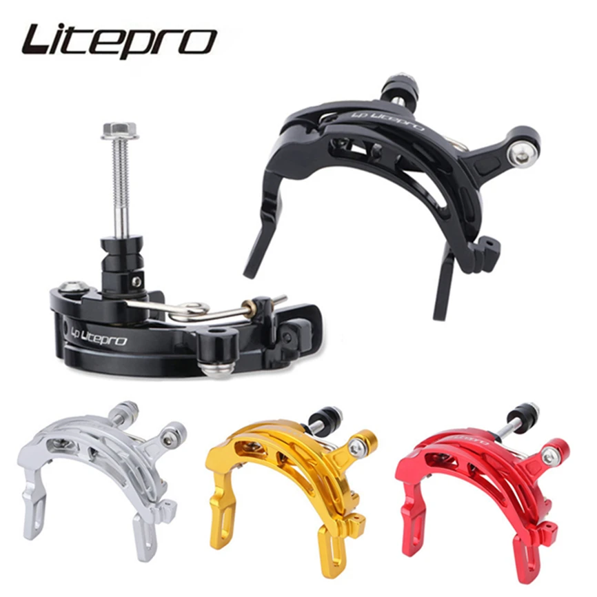 

Litepro brompton Folding Bike C Caliper Front 60mm Rear 43mm Brake Lever Aluminum Alloy C Clip Brake For Brompton Bicycle