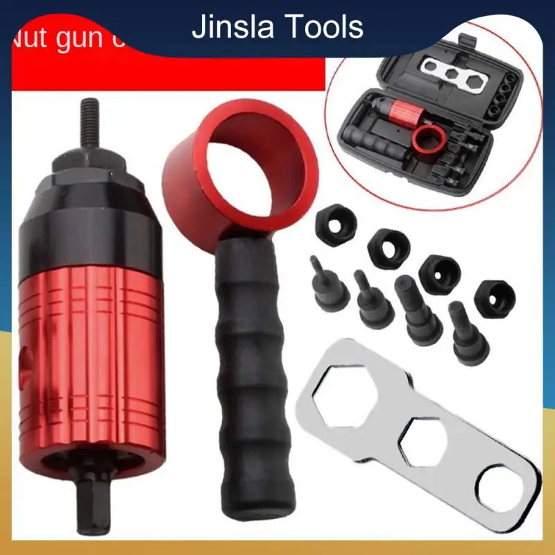 

Electric Pneumatic Rivet Machine Aluminum Insert Nut Pull Riveting Tool Detachable Drill Bit Adapter Ram Gun Conversion Head