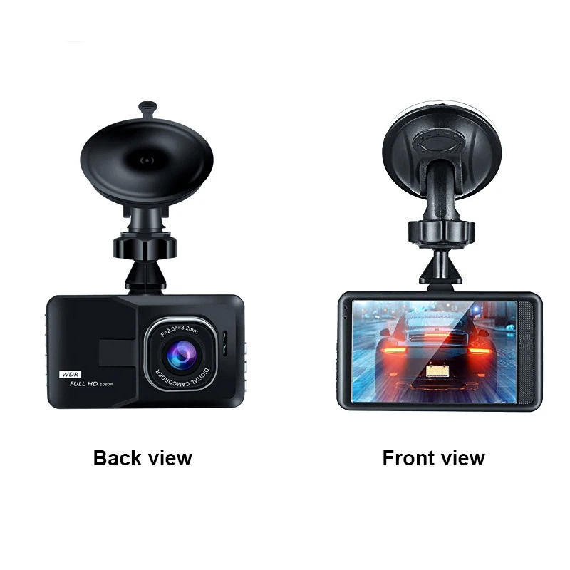 

Car Dvr Hd 1080p Dash Camera Multifunctional 1000ma Mirror Driving Recorder Portable Easy To Operate Black Box Cycle Dashcam Avi