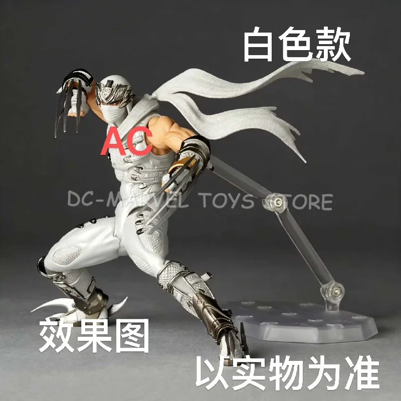 Фото AC Factory Ryu Белая версия Hayabusa Kaiyodo Revoltech Удивительный Yamaguchi Ninja Gaiden Ryu Hayabusa Фигурки Модели игрушек №4