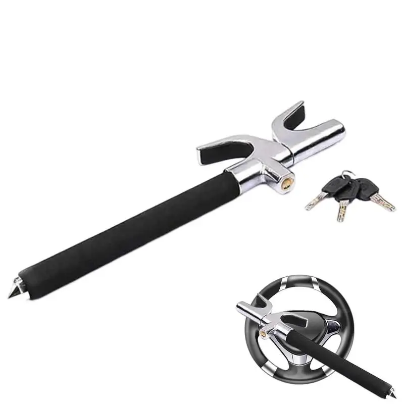 

Автомобильный Замок на рулевое колесо, Противоугонный автомобильный U-образный выдвижной замок на рулевое колесо, Универсальный подходит для разбития окон Hammer с 3