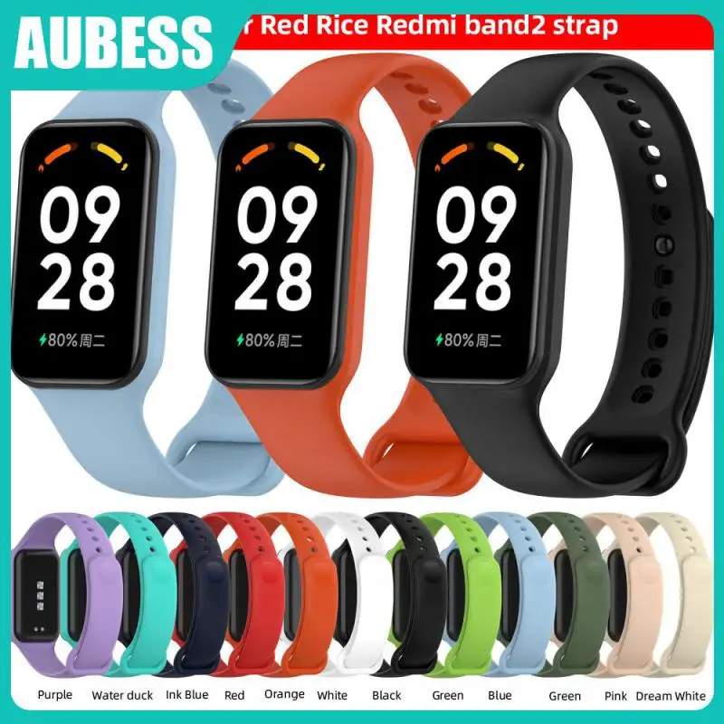

2/3/5PCS Watchband Portable Silicone Watchstrap For Redmi Band 2 Breathable Comfortable Strap For Redmi Band2 Office Accessories